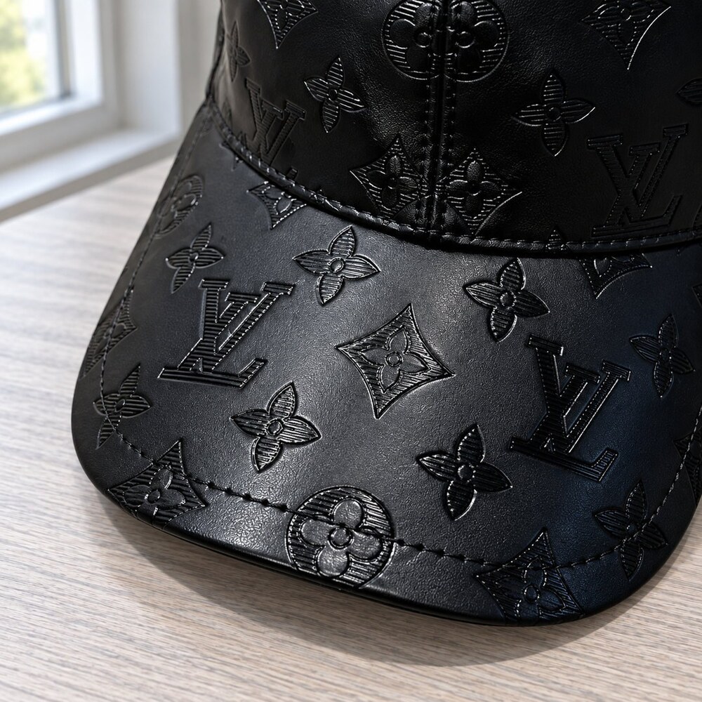 Louis Vuitton Black Tonal Monogram Cap - Picture 6 of 6